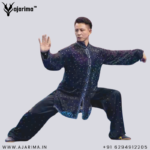 Black Dotted Kung Fu Uniform Set